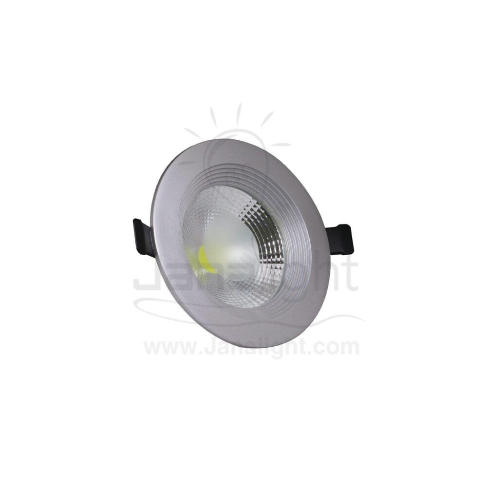 كشاف 10 وات كومبكت ابيض حلق فضي جنى لايت plastic white compact 10 watt downlight
